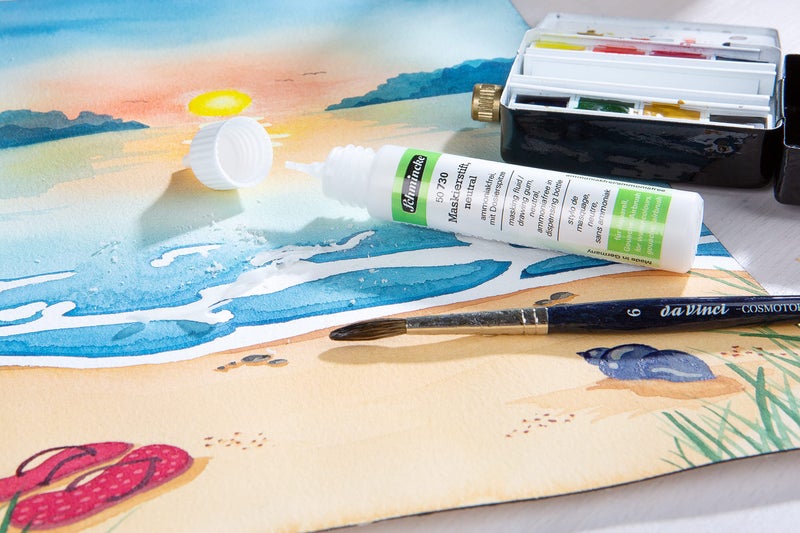 Schmincke - Masking Pen neutral, 25 ml, 50 730 005, dispensing pen, colorless masking liquid for opaque areas of paintings, ammonia-free - Image 4